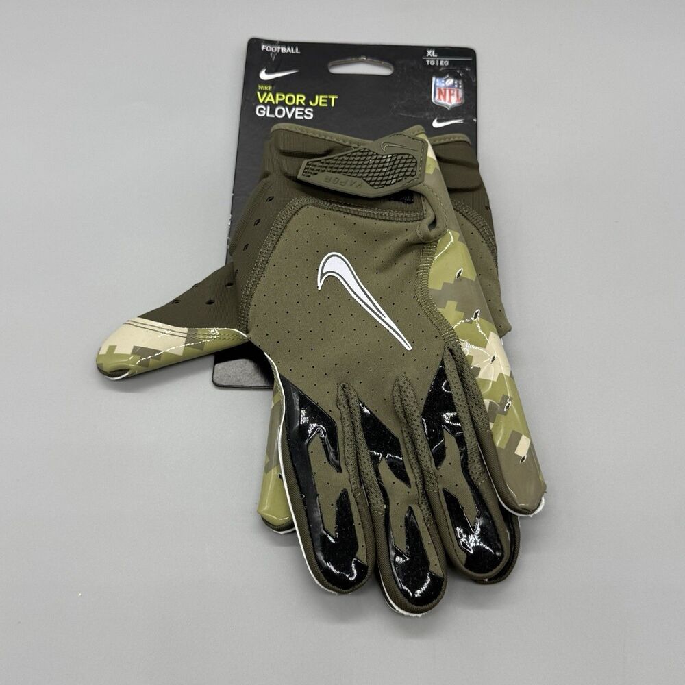 Nike Vapor Jet 6.0 Size XL Gloves Camo Football Receiver Salute To Service